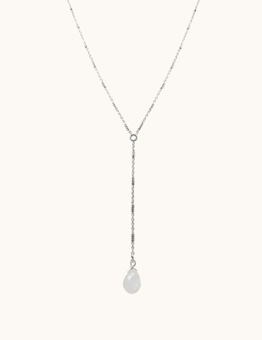 Collier Y en Argent Pierre de lune - Yzée Colliers