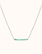 Collier Barrette en Argent 925 avec Émeraude ou Saphir Aloe Bijoux