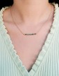 Collier en Plaqué Or avec Barrette d'Émeraudes Aloe Bijoux
