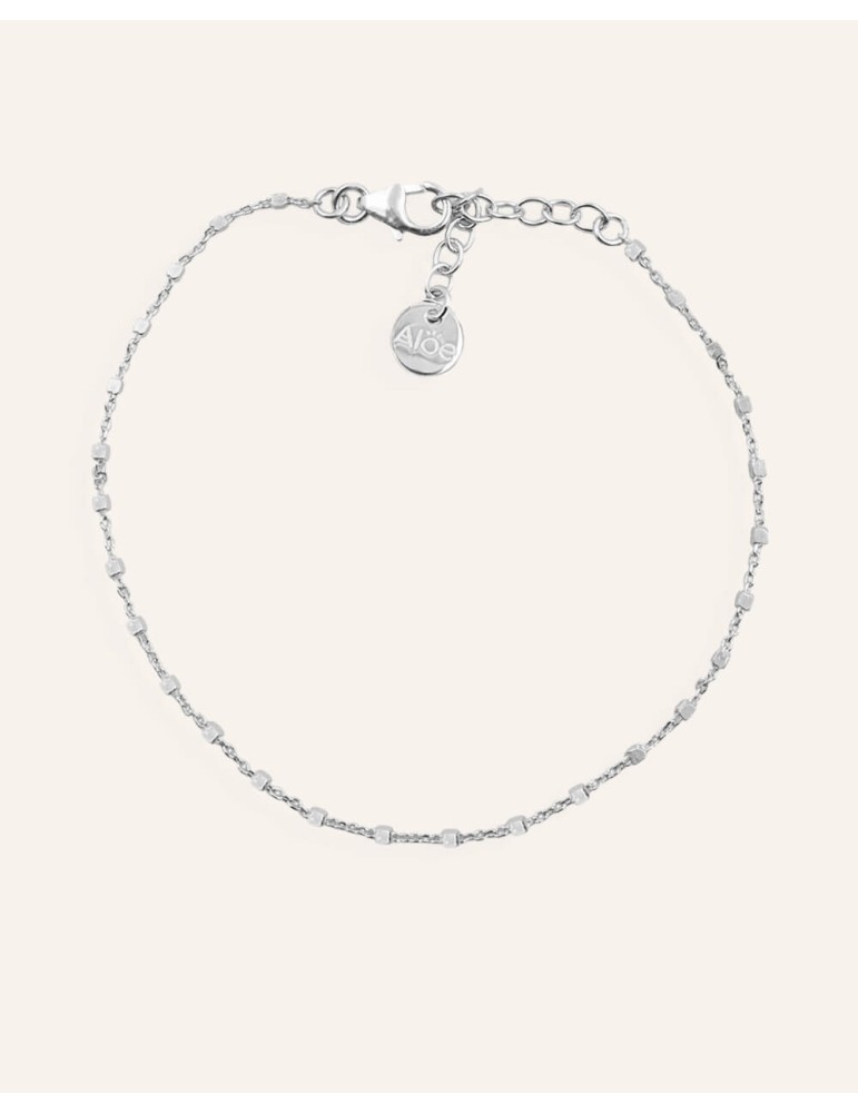 Bracelet Chaîne Mini Cubes en Argent 925 Aloe Bijoux Bracelet Chaîne Mini Cubes en Argent 925 Aloe Bijoux