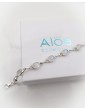 Bracelet 7 Pierres de Lune Ovales en Argent 925 Aloe Bijoux