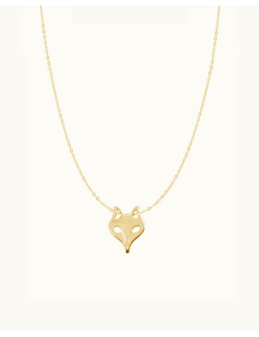 Collier chaîne avec renard en Plaqué or Aloe Bijoux