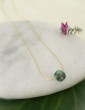 Collier Émeraude Plaqué or Aloe Bijoux