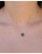 Collier Émeraude Plaqué or Aloe Bijoux