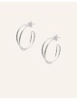Créole double fils croisés en Argent Aloe Bijoux