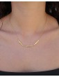 Collier 3 feuilles de laurier Plaqué or Aloe Bijoux