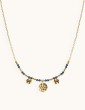 Collier pastilles martelées et Saphirs Aloe Bijoux