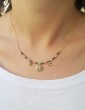 Collier pastilles martelées et Saphirs Aloe Bijoux