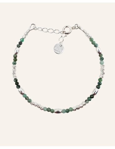 Bracelet Émeraude et Argent 925 - Zoé Aloe Bijoux