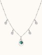 Collier pampilles 5 gouttes en Malachite et Argent 925 Aloe Bijoux