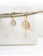 Boucles d'oreilles Roses et Amazonite Aloe Bijoux