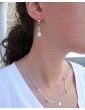 Collier diverses pampilles Émeraude et Saphir en Argent 925 Aloe Bijoux