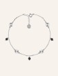 Bracelet Spinelle Noir et pastilles soleils en Argent 925 Aloe Bijoux