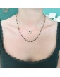 Collier pampilles en céramique noires en Plaqué Or Aloe Bijoux