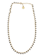 Collier Plaqué Or avec pampilles en céramique noires Aloe Bijoux
