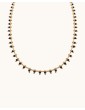 Collier Plaqué Or avec pampilles en céramique noires Aloe Bijoux