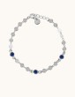 Bracelet maille pastilles en Argent 925 et iolites Aloe Bijoux