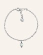 Bracelet en Argent 925 chaîne marine et Agate bleue Aloe Bijoux