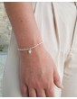 Bracelet en Argent 925 chaîne marine et Agate bleue Aloe Bijoux