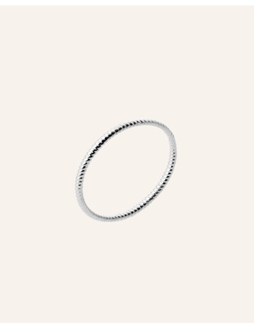 Bague striée fine en argent 925 Aloe Bijoux