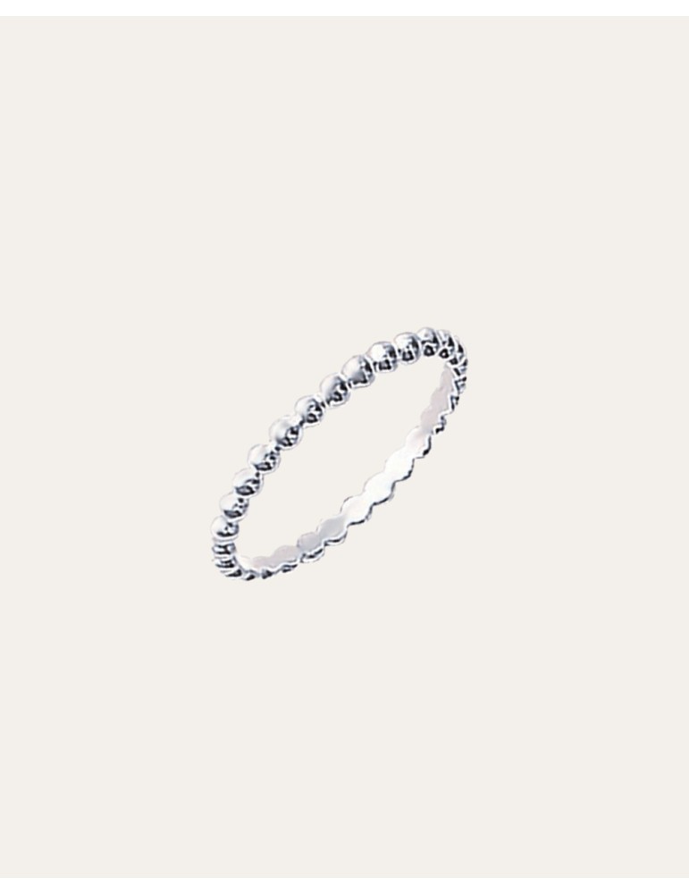 Bague fine perlée en argent 925 Aloe Bijoux Bague fine perlée en argent 925 Aloe Bijoux