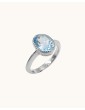 Bague Juliette en argent avec topaze bleue Aloe Bijoux