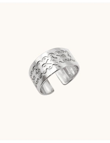 Bague Argent 925 - Gravée Aloe Bijoux