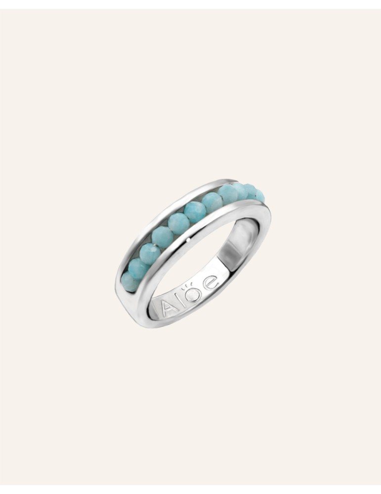 Bague Amazonite "esprit Alliance"GM en Argent 925 Aloe Bijoux Bague Amazonite "esprit Alliance"GM en Argent 925 Aloe Bijoux
