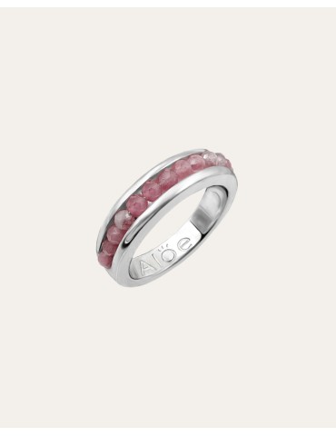 Bague Saphir rose "esprit Alliance"GM en Argent 925 Aloe Bijoux