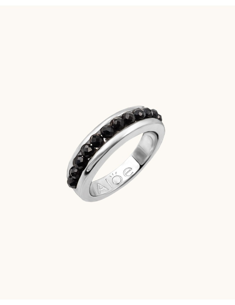 Bague Spinelle noir "esprit Alliance"GM en Argent 925 Aloe Bijoux Bague Spinelle noir "esprit Alliance"GM en Argent 925 Aloe Bijoux