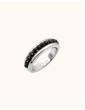 Bague Spinelle noir "esprit Alliance"GM en Argent 925 Aloe Bijoux