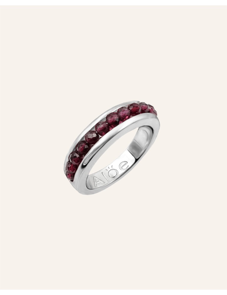 Bague Grenat"esprit Alliance"GM en Argent 925 Aloe Bijoux Bague Grenat"esprit Alliance"GM en Argent 925 Aloe Bijoux