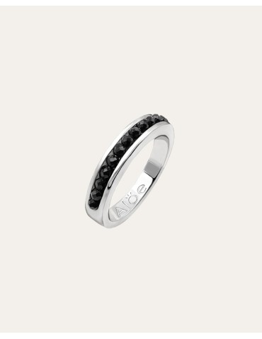 Bague Spinelle noir "esprit Alliance"PM en Argent 925 Aloe Bijoux