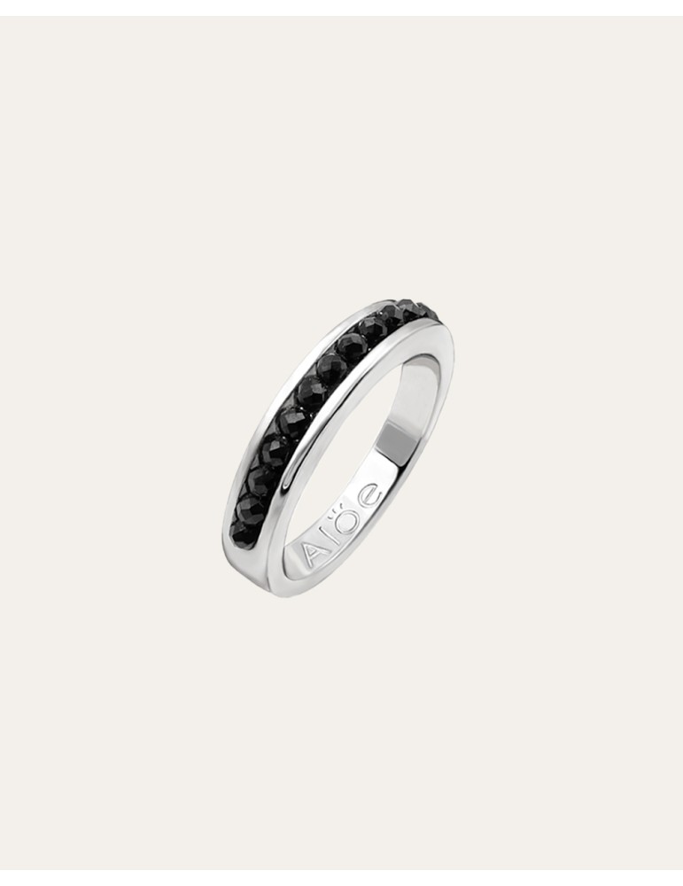 Bague Spinelle noir "esprit Alliance"PM en Argent 925 Aloe Bijoux Bague Spinelle noir "esprit Alliance"PM en Argent 925 Aloe Bijoux