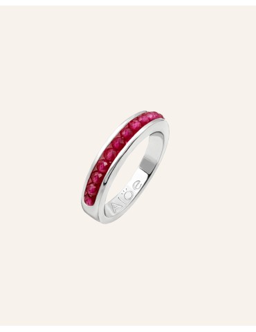 Bague Rubellite "esprit Alliance"PM en Argent 925 Aloe Bijoux