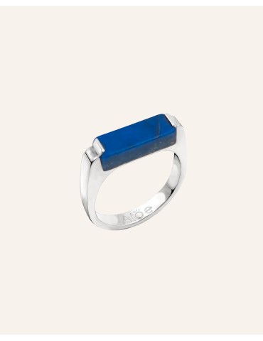 Bague Lapis Lazuli en Argent 925 - Prisme Aloe Bijoux