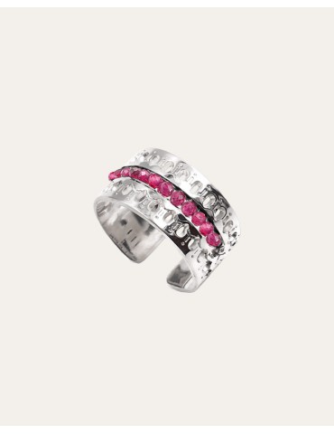 Bague Rubellite en Argent 925 - Ornela Aloe Bijoux