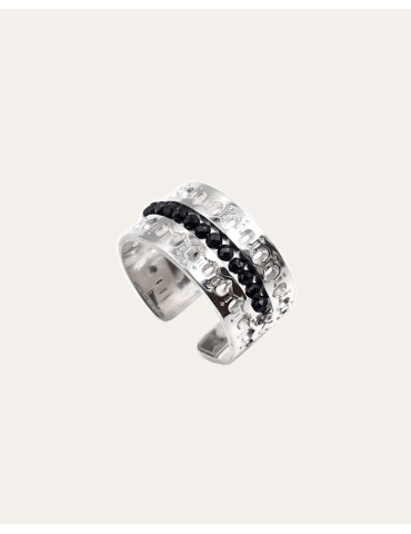 Bague Spinelle noir en Argent 925 - Ornela Aloe Bijoux