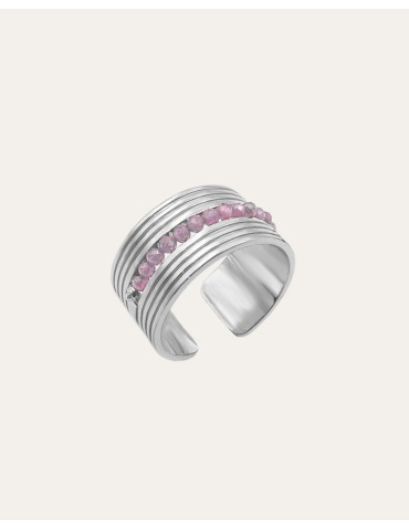 Bague Saphir rose en Argent 925 - Code Aloe Bijoux