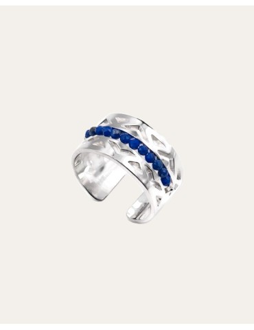 Bague Lapis lazuli en Argent 925 - Aloé Aloe Bijoux