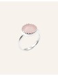 Bague Quartz rose en Argent 925 - Juliette Aloe Bijoux