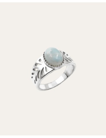Bague Amazonite en Argent 925 - Lili Aloe Bijoux