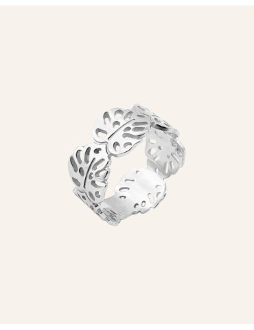Bague Monstera en Argent 925 Aloe Bijoux