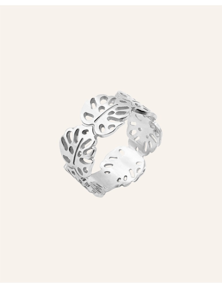 Bague Monstera en Argent 925 Aloe Bijoux Bague Monstera en Argent 925 Aloe Bijoux