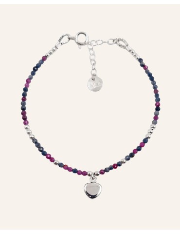 Bracelet Saphir et Rubis en Argent 925 - Harmony Aloe Bijoux