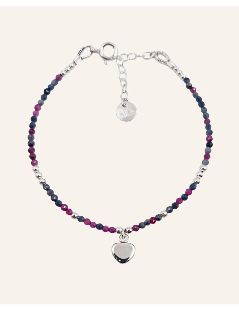 Bracelet Saphir et Rubis en Argent 925 - Harmony Aloe Bijoux Bracelet Saphir et Rubis en Argent 925 - Harmony Aloe Bijoux