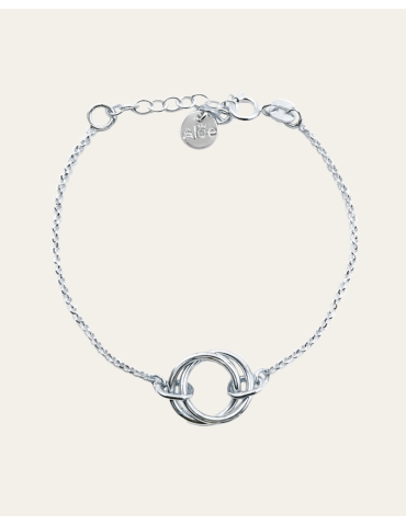 Bracelet Double Anneau en Argent 925 Aloe Bijoux