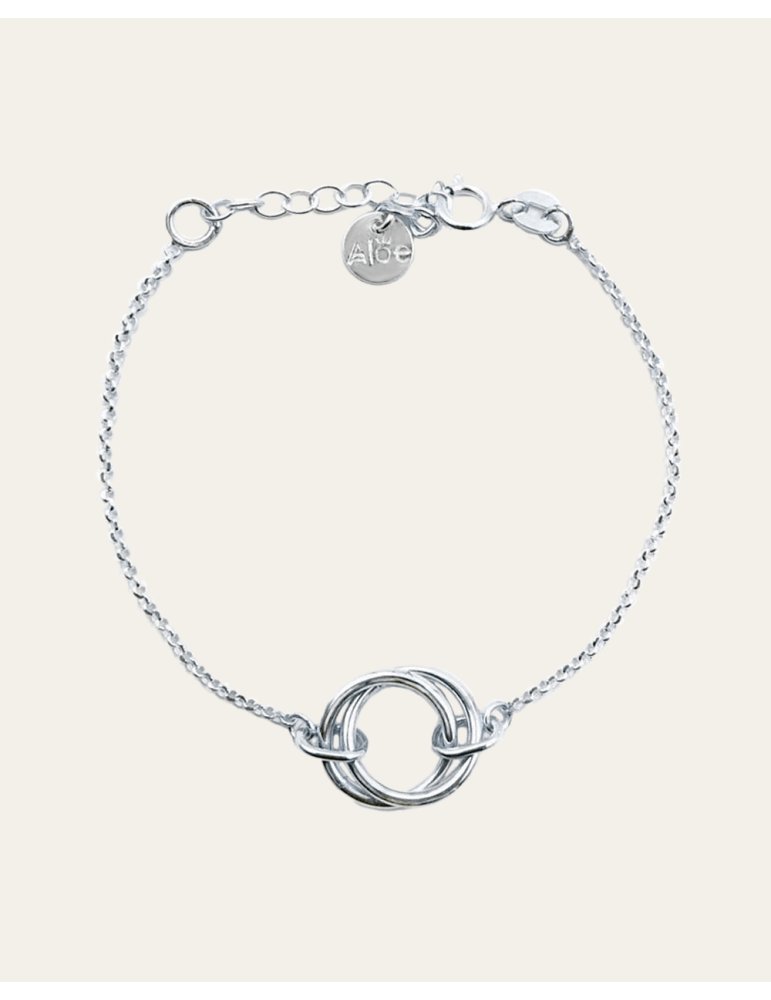 Bracelet Double Anneau en Argent 925 Aloe Bijoux