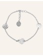 Bracelet 3 feuilles Monstera en Argent 925 Aloe Bijoux