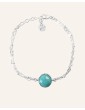 Bracelet en argent, Amazonite ou pierre de lune - Juliette Aloe Bijoux